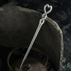 China Ancient Hanfu Style 999 Sterling Silver Hairpin Women Hair Stick Handmade 07FC0E-D4 - KOEEK