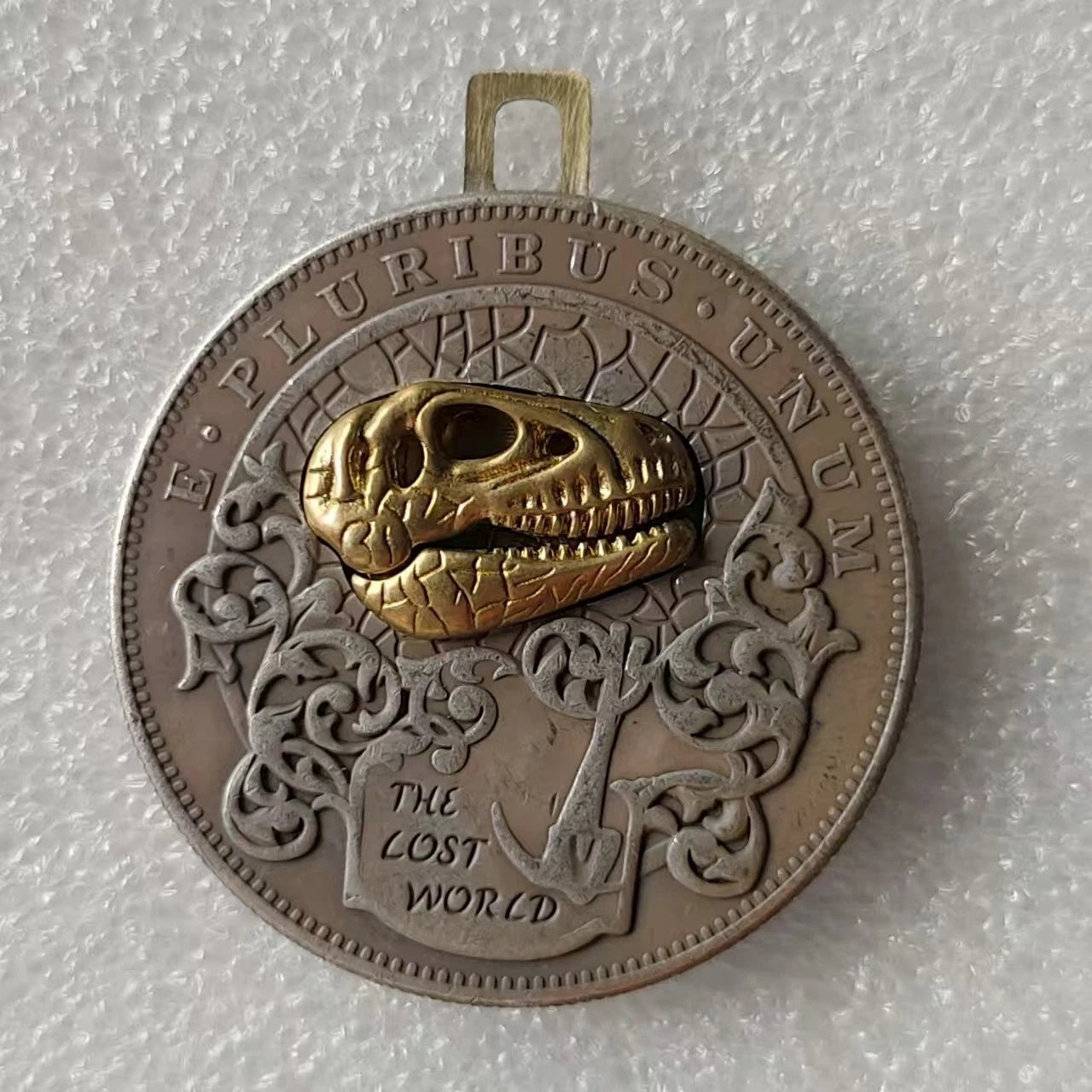 Movable Mechanism Coin " Gold Dinosaur Head"  Plated Amazing Hobo Art 07FC0E-D4 - KOEEK