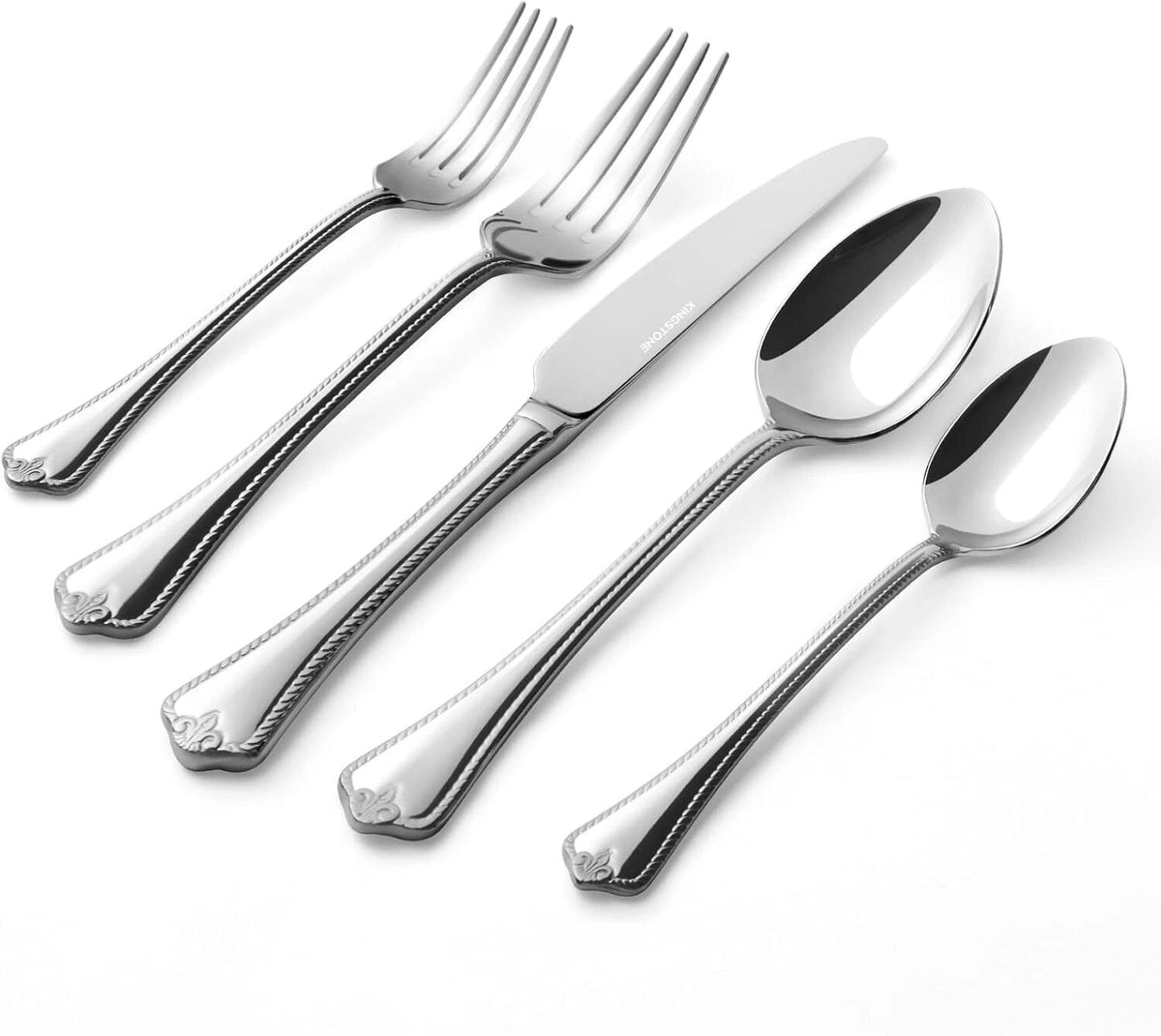 Silverware Set, 20-piece 18/10 Stainless Steel Flatware Set Cutlery Set for 4 07FC0E-D4 - KOEEK