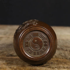 13.8cm Bagua Fire Dragon Gourd Bottle Figurine Feng Shui Copper Home Decor 07FC0E-D4 - KOEEK