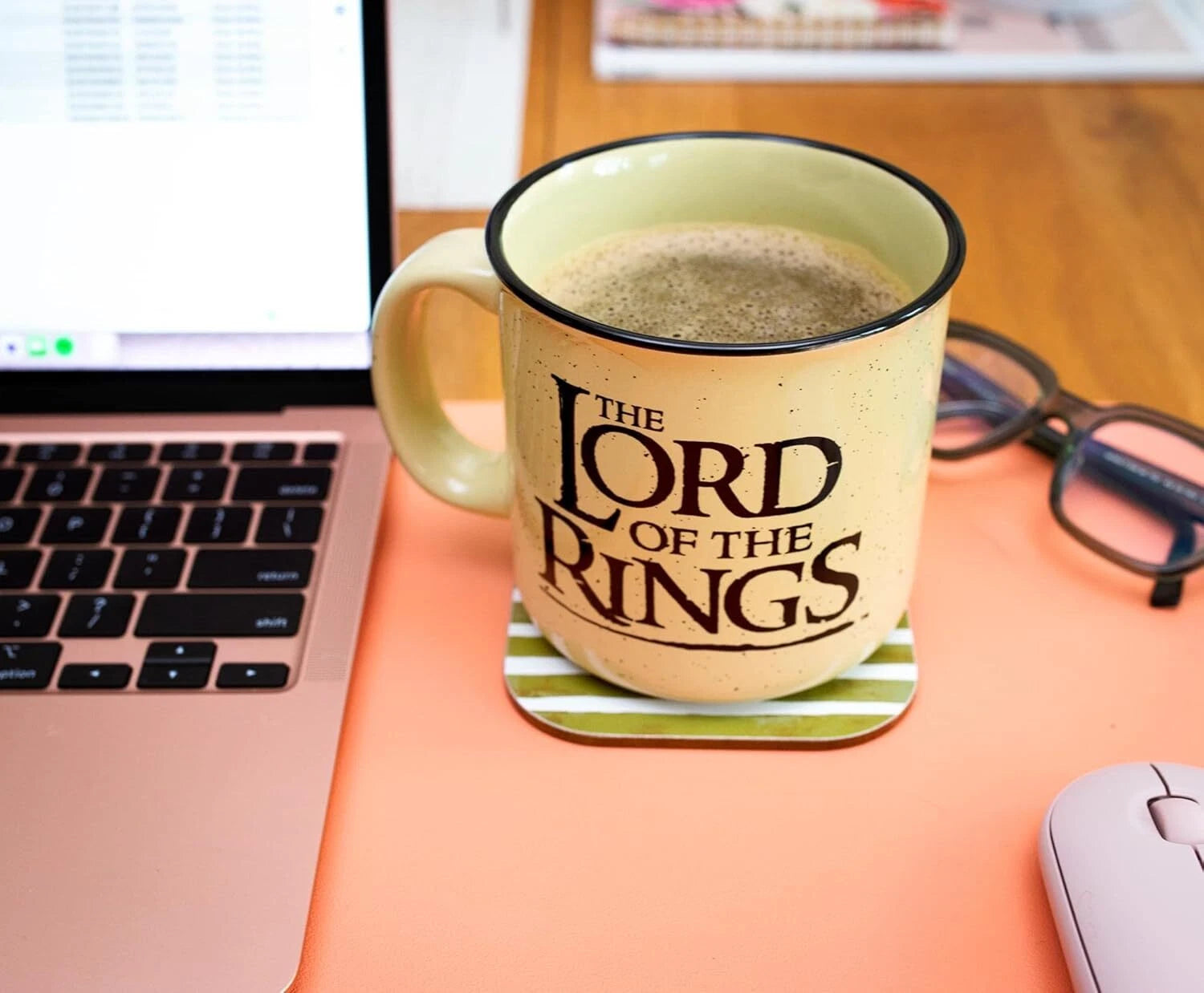 The Lord of the Rings Gondor Elven Script Ceramic Camper Mug | BPA-Free Coffee 07FC0E-D4 - KOEEK