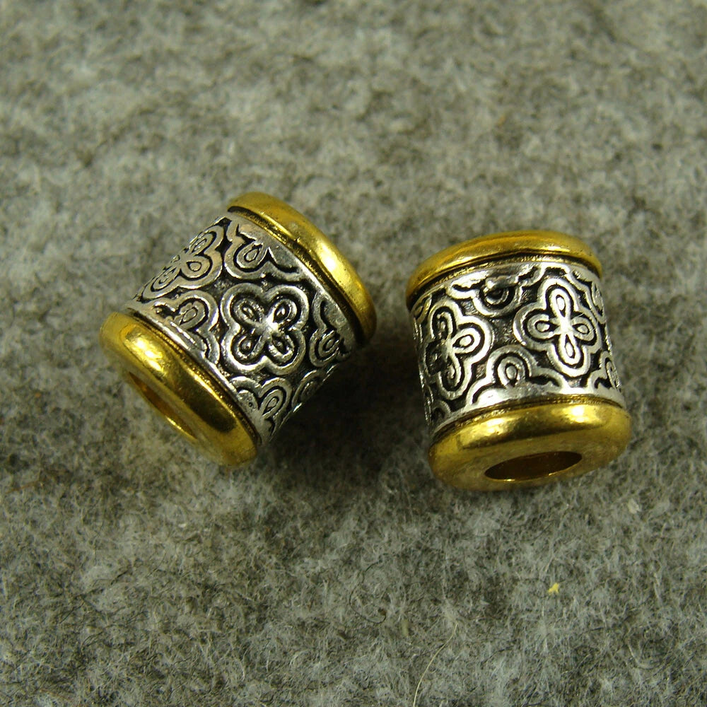 4pcs Bracelet Necklace Beads Lanyard Bead Knife Paracord Beads Beard Beads Toys 07FC0E-D4 - KOEEK