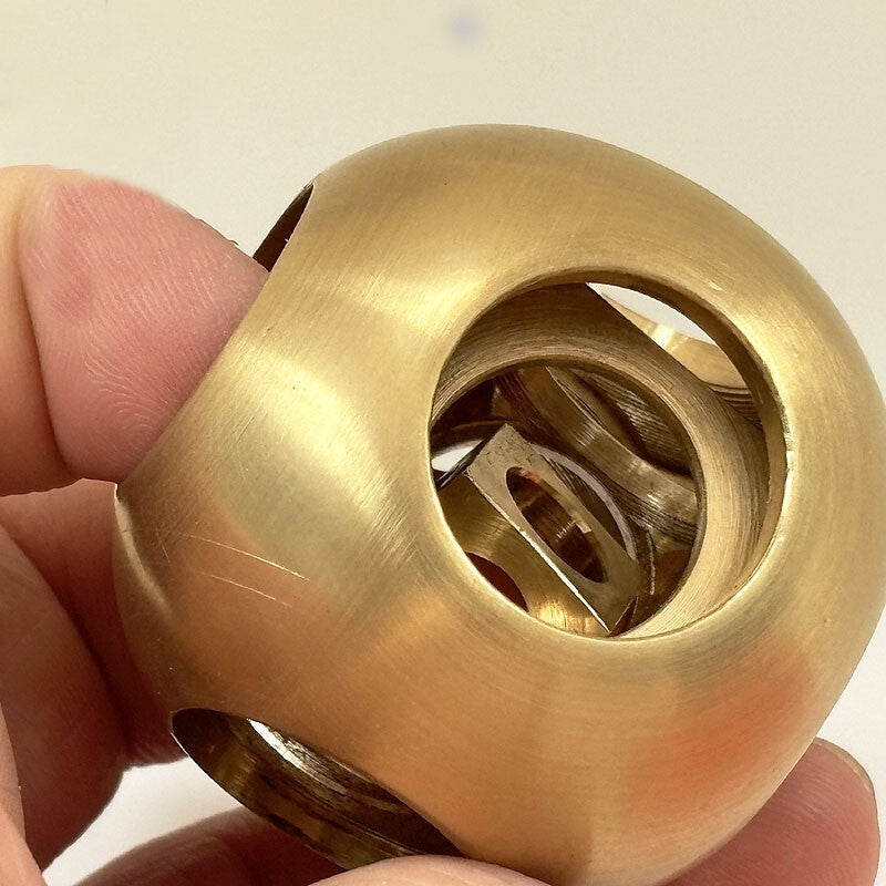 Solid Brass Handmade processed Circular Ghost Ball EDC for tabletop Decoration 07FC0E-D4 - KOEEK