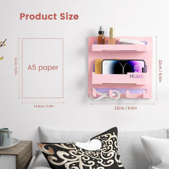 Floating Shelves for Bedside Shelf Accessories Organizer, Wall Mount Self Stick 07FC0E-D4 - KOEEK
