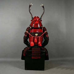 Japanese Samurai Armor Red Tōsei Gusoku Armor Yoroi Warring States Warriors 07FC0E-D4 - KOEEK