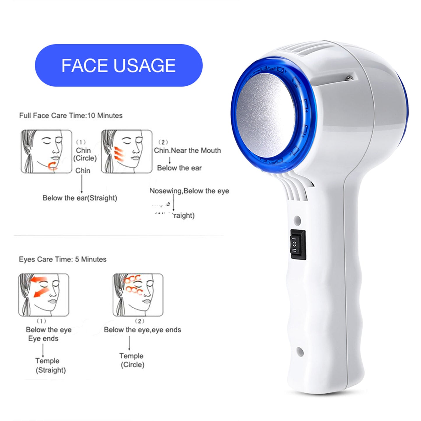 new Beauty Device - Hot And Cold LED Hammer Cosmetic Facial Machine Face Skin US