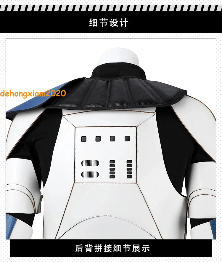 Anime Star Wars The Clone Wars Captain Rex Cosplay Costume Outfit Full Suit 07FC0E-D4 - KOEEK