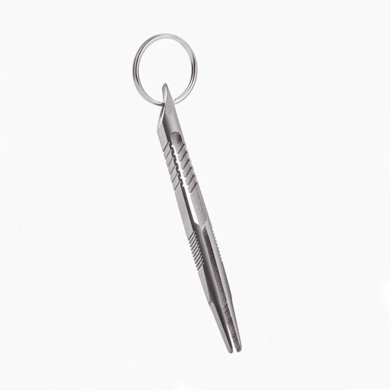 Mini Lightweight Titanium Alloy Keychain Tweezers Pry Bar Portable Outdoor EDC 07FC0E-D4 - KOEEK
