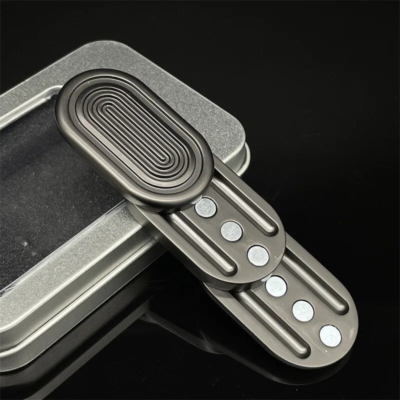 Black Alloy Haptic Slider Adult Three-layer Fidget Slider ADHD EDC Fidget Toys 07FC0E-D4 - KOEEK