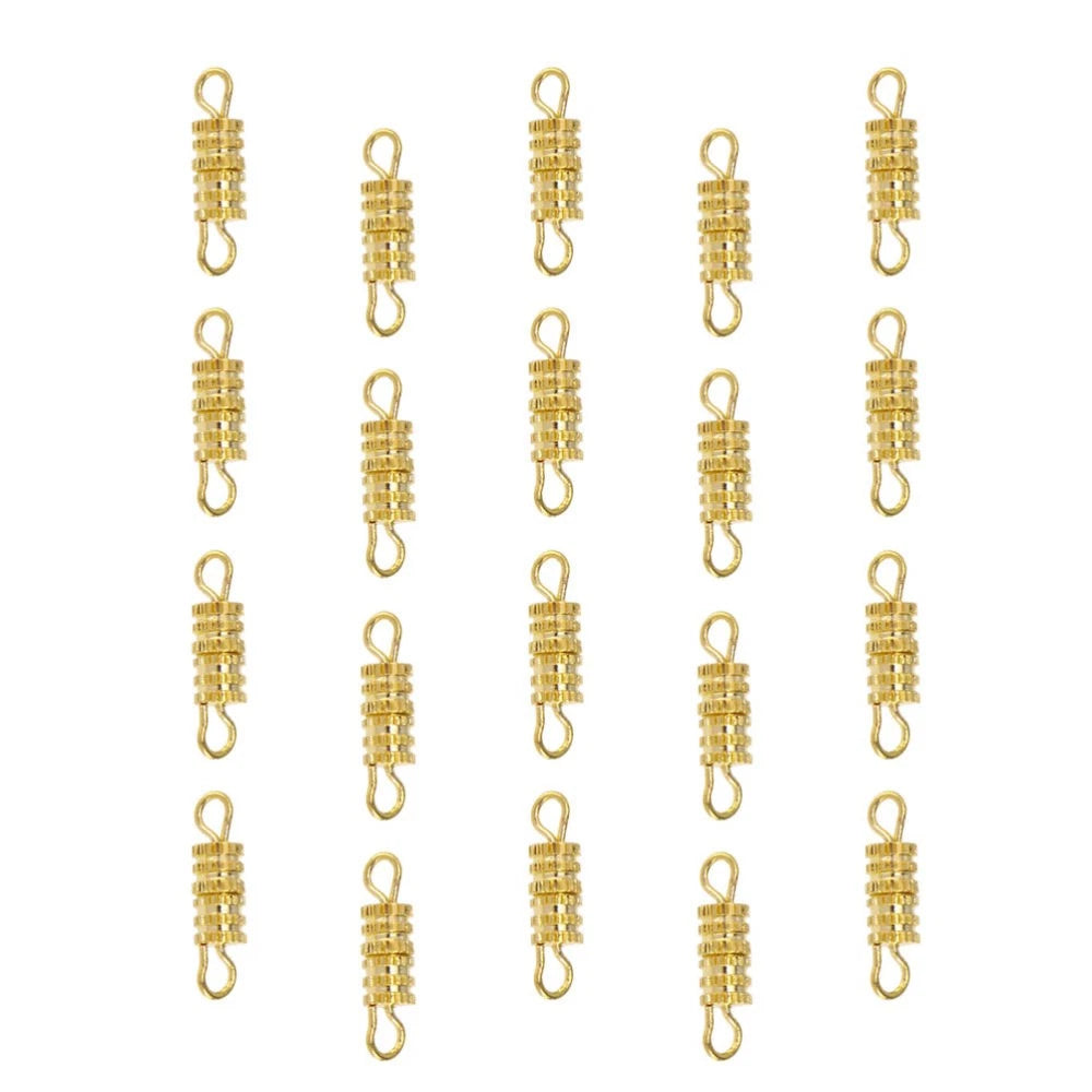 5 Bags Bracelet Clasp Connectors Barrel Screw Type Clasps for Necklace 07FC0E-D4 - KOEEK
