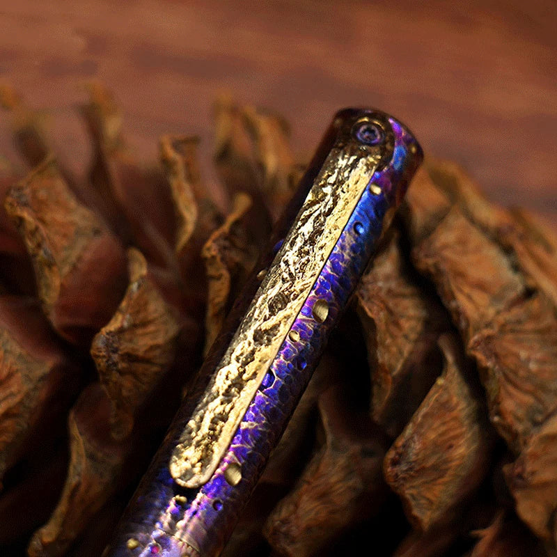 Titanium Pocket Fountain Pen 0.5 Nib Business Signature ink Pen Gift Pen EDC 07FC0E-D4 - KOEEK