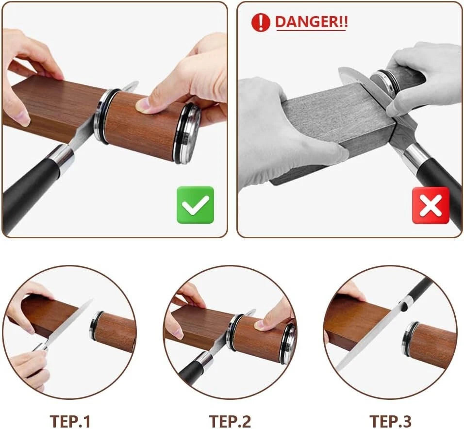 Industrial Diamonds Magnetic Rolling Knife Sharpener For Precise Sharpening 07FC0E-D4 - KOEEK