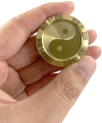 Solid EDC Brass Fidget Slider Clicker luck Coin Tai Chi Haptic Toy for Adult 07FC0E-D4 - KOEEK