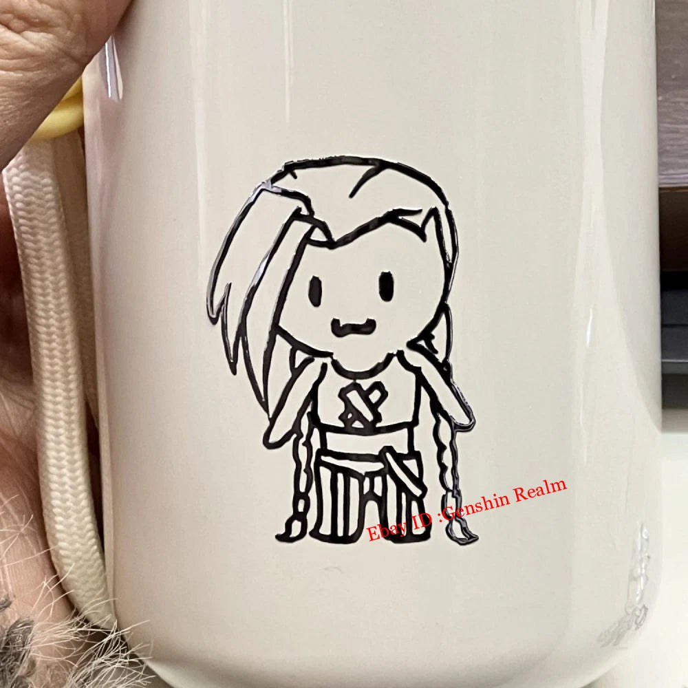 2Pcs Anime Arcane：League of Legends Jinx Waterproof Metal Stickers Decor Gift 07FC0E-D4 - KOEEK