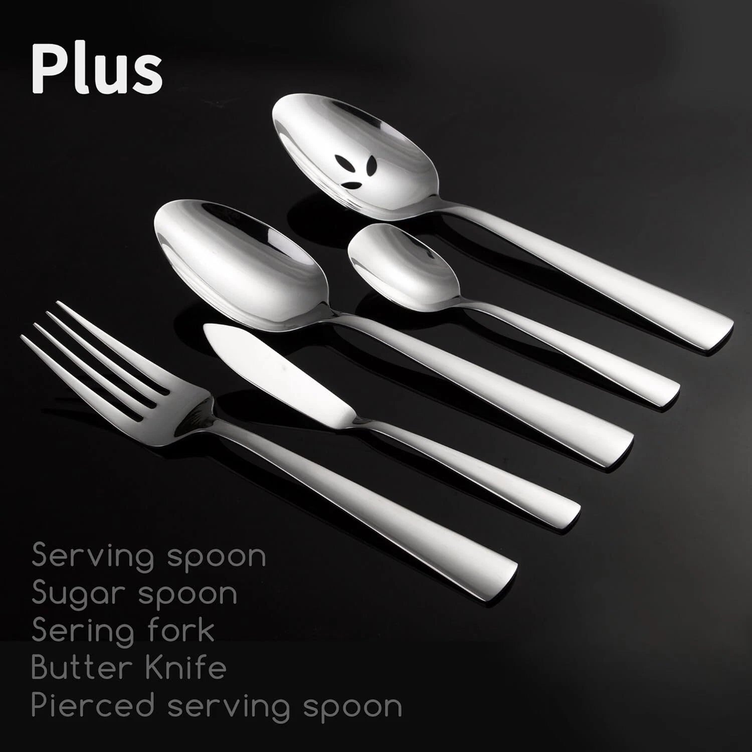 45-piece silverware set (serves 8), rust-resistant, dishwasher safe 07FC0E-D4 - KOEEK
