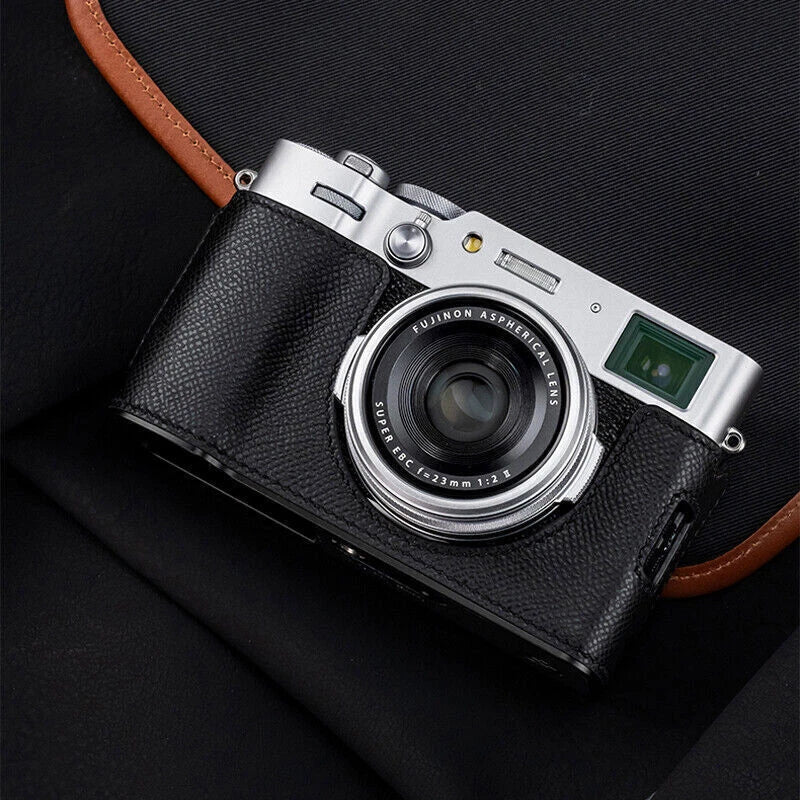 Leather Camera Insert Half Case Bag Cover Suitable For Fujifilm X100Vi 07FC0E-D4 - KOEEK