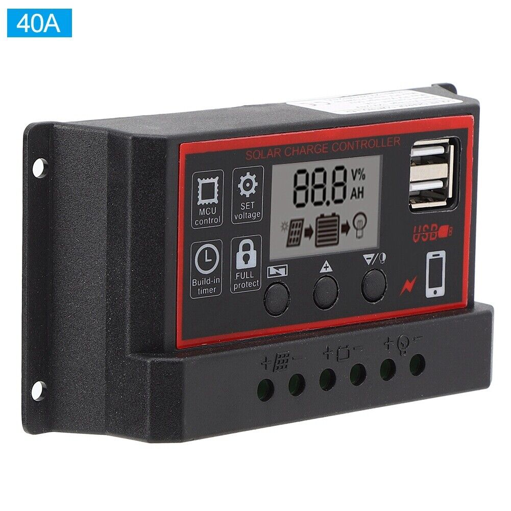 new (40A)LCD Solar Controller LCD Display Large Screen Controller Controller koeek - KOEEK