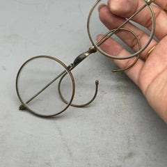 Vintage China Copper Hook Crystal Old Style Eyeglasses Collectible Sunglasses 07FC0E-D4 - KOEEK