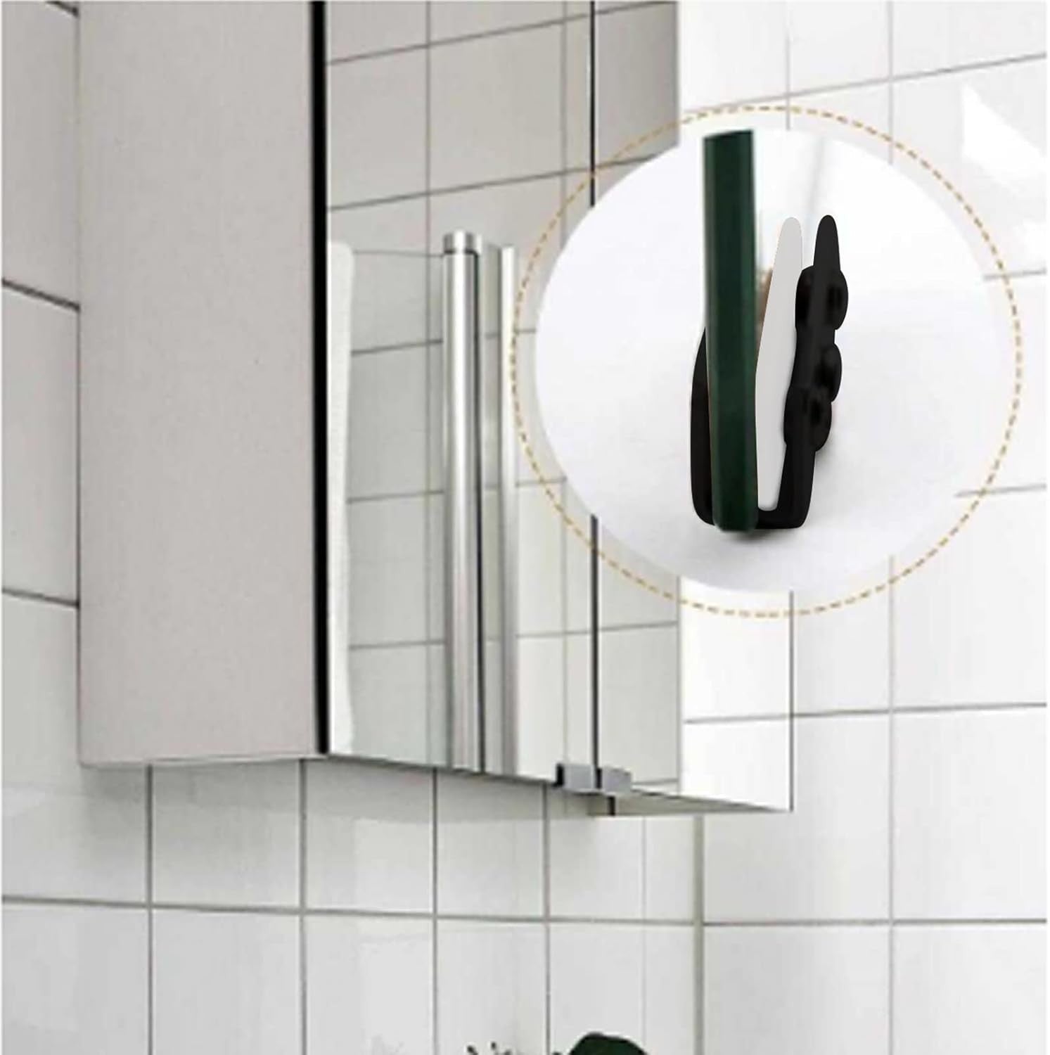 new TamBee Glass Door Pivot Hinge 4 PCS for 5-8mm Black Shower Hinges TAMBEE - KOEEK