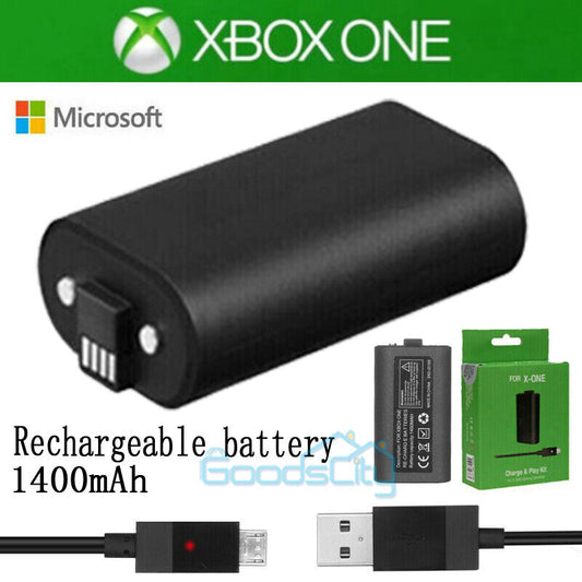 nytt 2024 Microsoft-batteri for Xbox One trådløs kontroller 1400mAh oppladbart