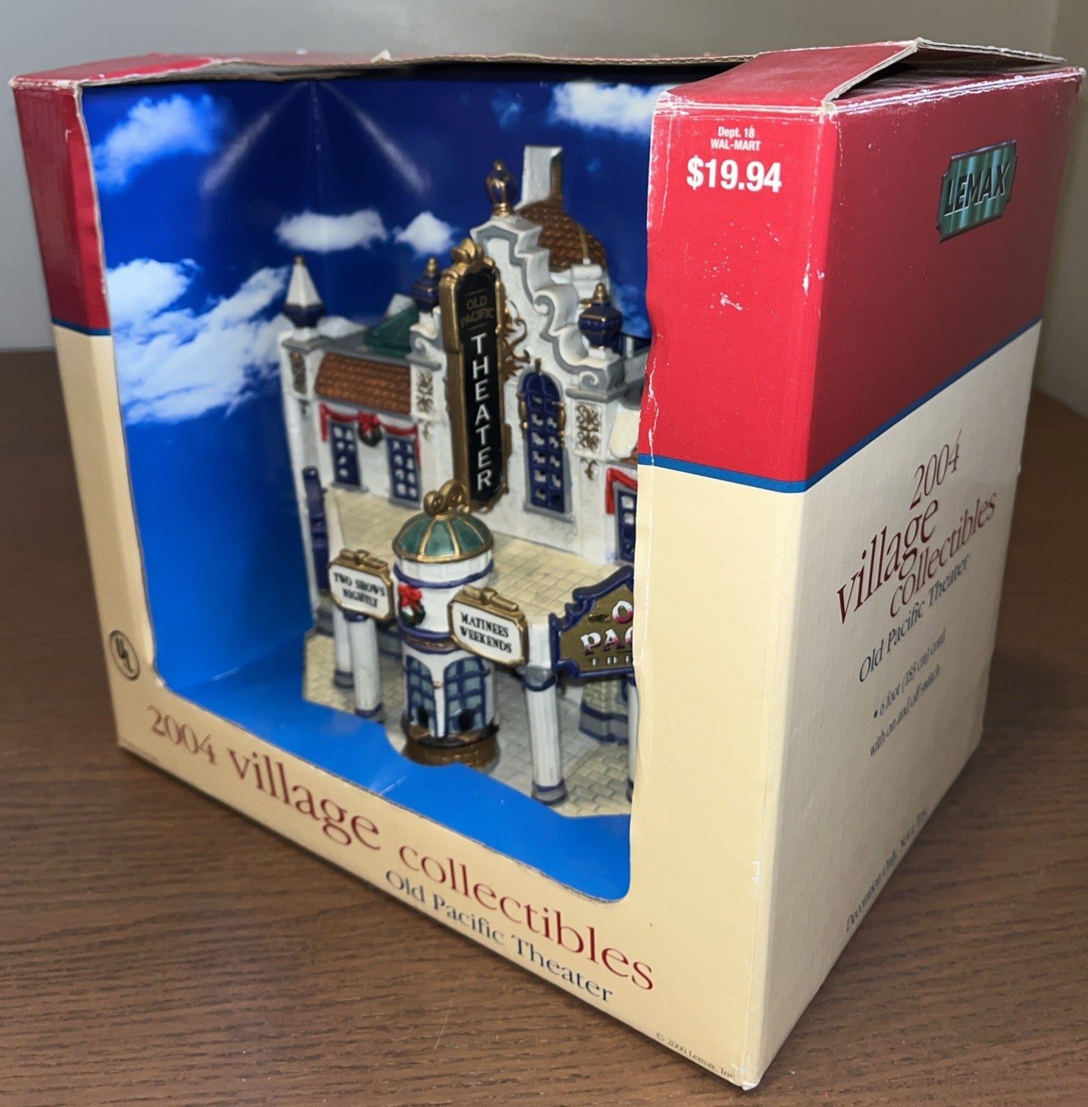 Lemax 2004 Village Old Pacific Theater Lighted Ceramic Christmas Building LEMAX - KOEEK