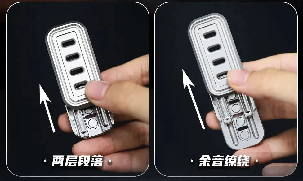 EDC Titanium Alloy Push Slider Mechanical Intensive Toy Decompression Tools Gift 07FC0E-D4 - KOEEK