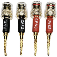 new CNCESS CESS-220 Pin Banana Plug to 4mm Female Jack/Speaker Black & Red 07FC0E-D4 - KOEEK