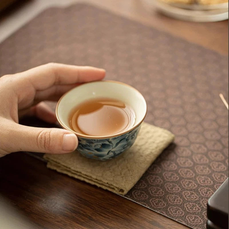 60ml Blue White Porcelain Wanhua Cup Kungfu Tea Tasting Cup Teaware Master's Cup 07FC0E-D4 - KOEEK