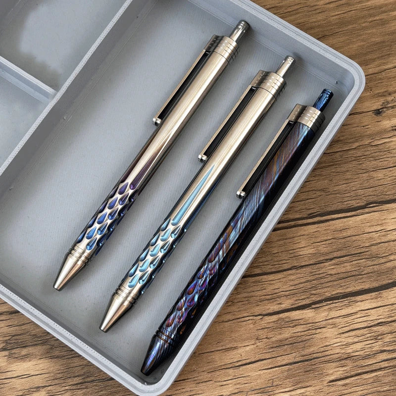 Titanium Pocket BallPoint Pen Signature Writing Pen Business Office EDC Pen 07FC0E-D4 - KOEEK