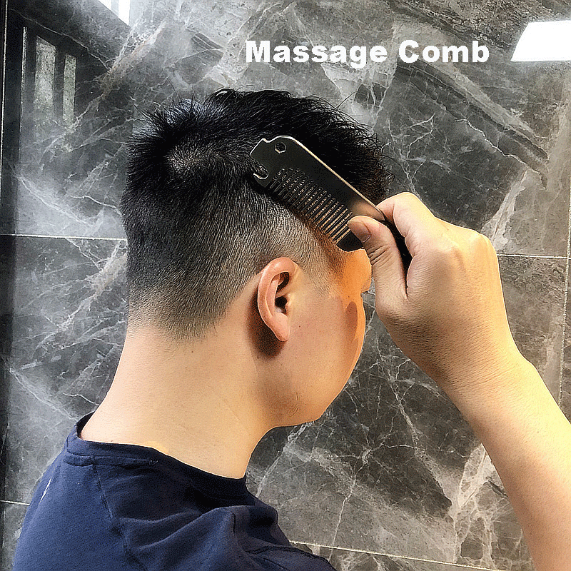 EDC 304 Stainless Steel Multi Tool Comb Bottle Opener Wrench Pocket Massage Comb 07FC0E-D4 - KOEEK