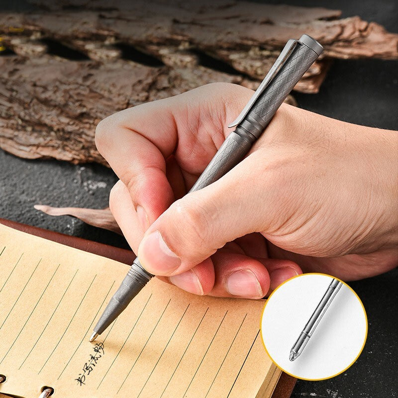 EDC Titanium Alloy Ball Pen Portable Signature Pen Outdoor Multi Writing Tools 07FC0E-D4 - KOEEK