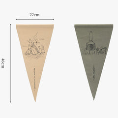green Camp flag Vintage canvas flag camping equipment Camping and hanging flag 07FC0E-D4 - KOEEK