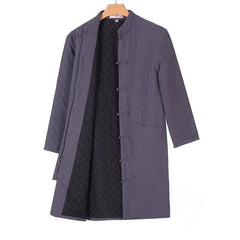 Chinese Traditional Tang Jacket Lonf Tai chi Uniform Kung fu Cotton Martial Coat 07FC0E-D4 - KOEEK
