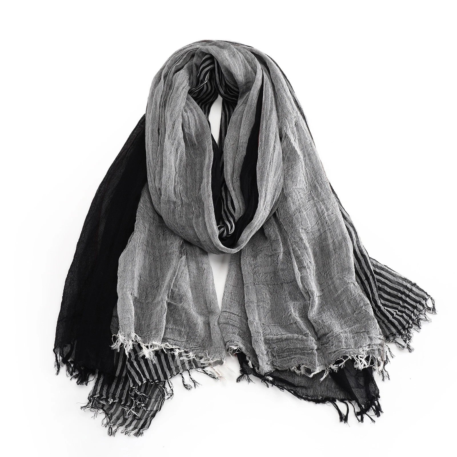 Mens Soft Cotton Made Bandana Scarf Stitching Colors Autumn Winter Shawl Necktie 07FC0E-D4 - KOEEK