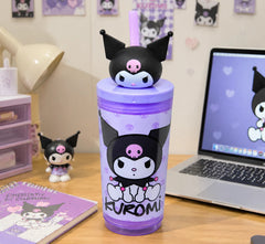 Kuromi 12oz Straw Tumbler with Molded Head Topper – Kids Drinkware Gift KUROMI - KOEEK