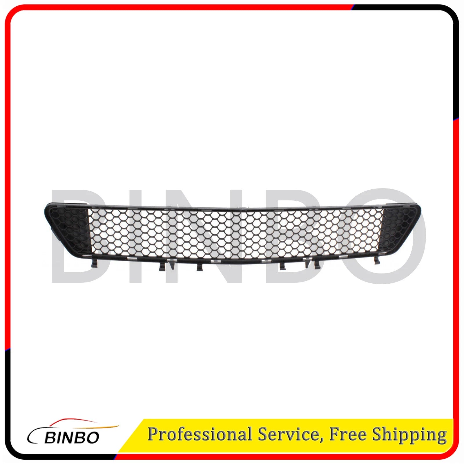 Bumper Grille For 2010-2013 Mercedes Benz E350 Black Plastic Front 2128851253 07FC0E-D4 - KOEEK