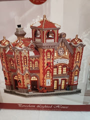 2001 Lemax Caddington Village Porcelain Lighted House Grand Junction Station NOB LEMAX - KOEEK