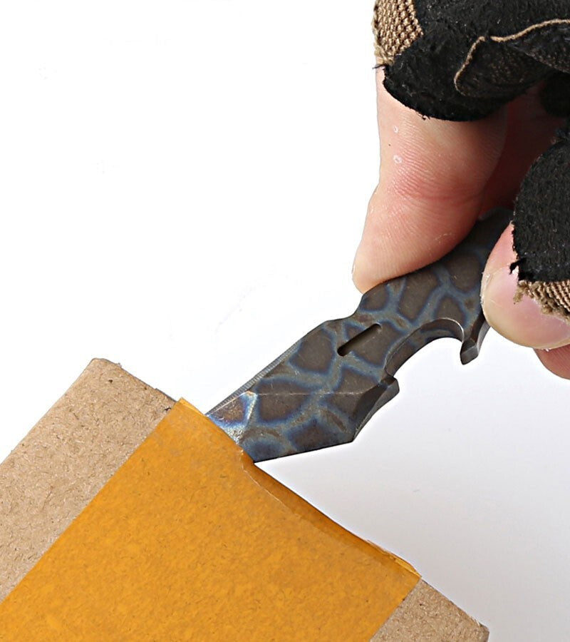 EDC Titanium Alloy Pocket Outdoor Multi Tools Pry Bar Crowbar Opener Cutter Tool 07FC0E-D4 - KOEEK