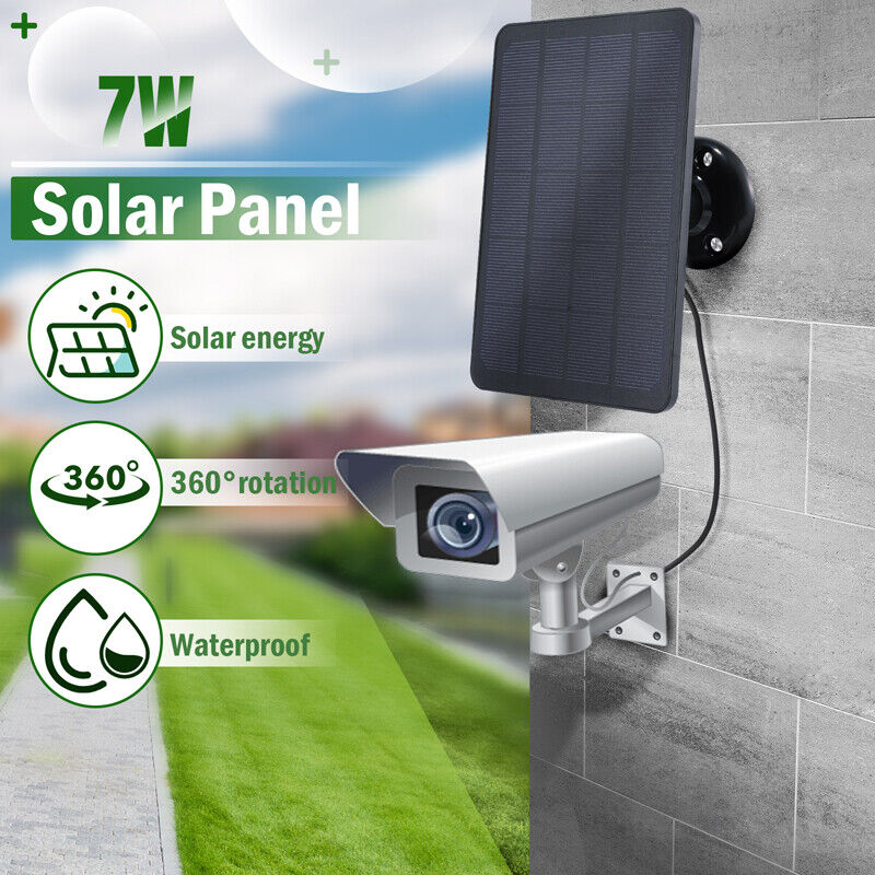 ny 7W solcellepanel kameralader for SimpliSafe Outdoor Cam Arlo Essential Spotligh