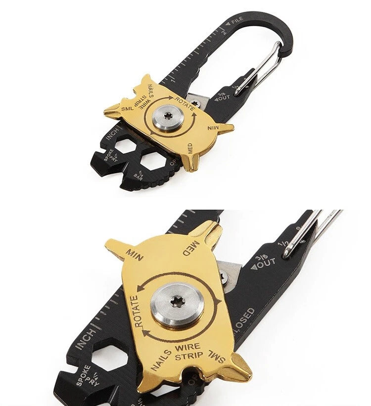 20 In 1 Mini Multifunctional Pocket Tool Portable Keychain EDC Multi-tool 07FC0E-D4 - KOEEK
