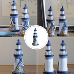 nye Lighthouse Marine Wooden Desktop Decor Home Beach Themed Statue Office