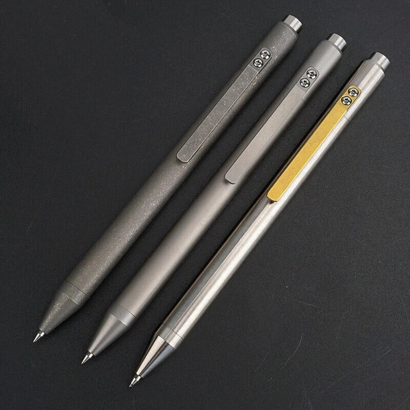 Titanium Alloy Ballpoint Tactical Pen Pocket Outdoors Travel Ball Pen EDC Tools 07FC0E-D4 - KOEEK