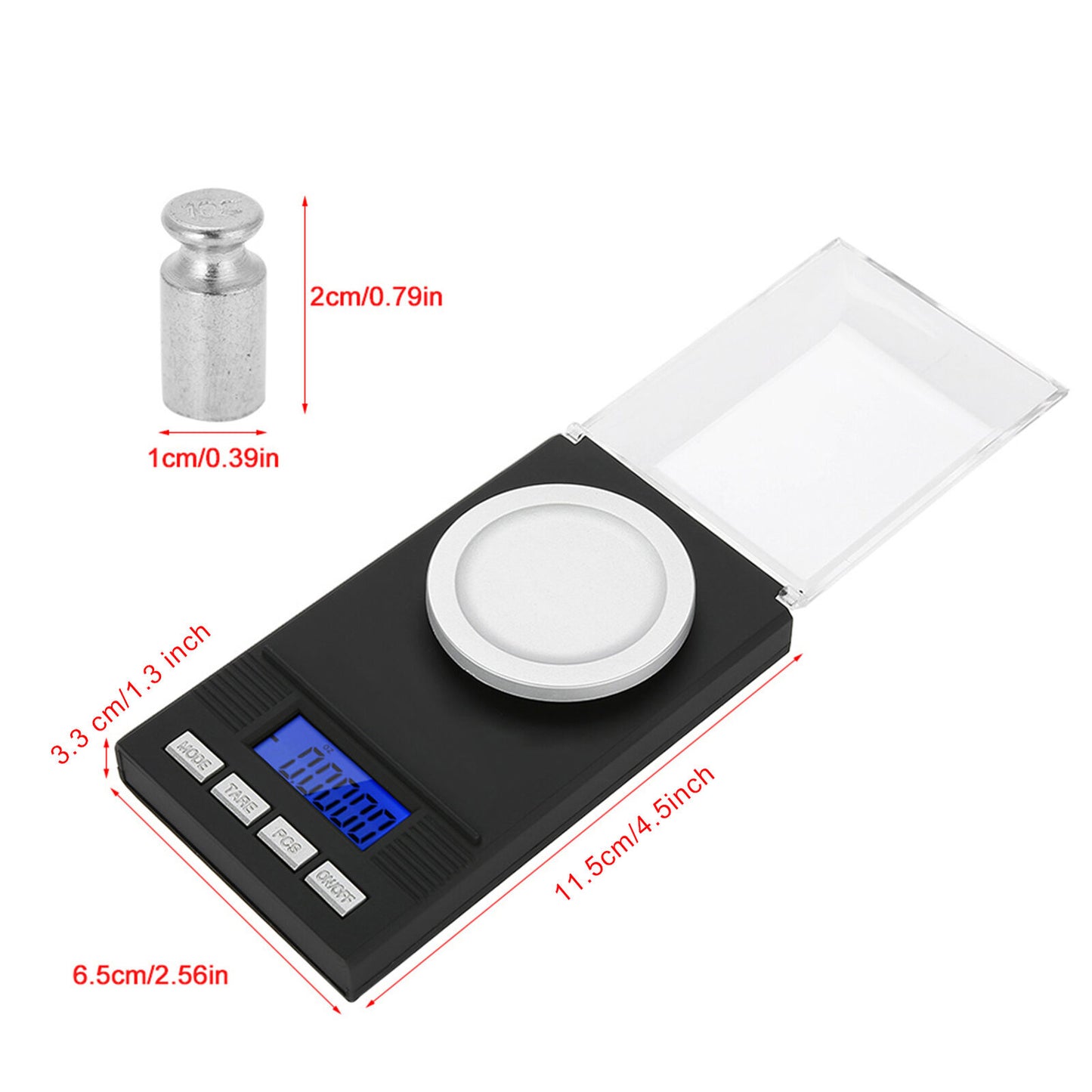 new Mini Portable High Accuracy 0.001g Pocket Jewelry Scale With LED Digital Dis Cus koeek - KOEEK