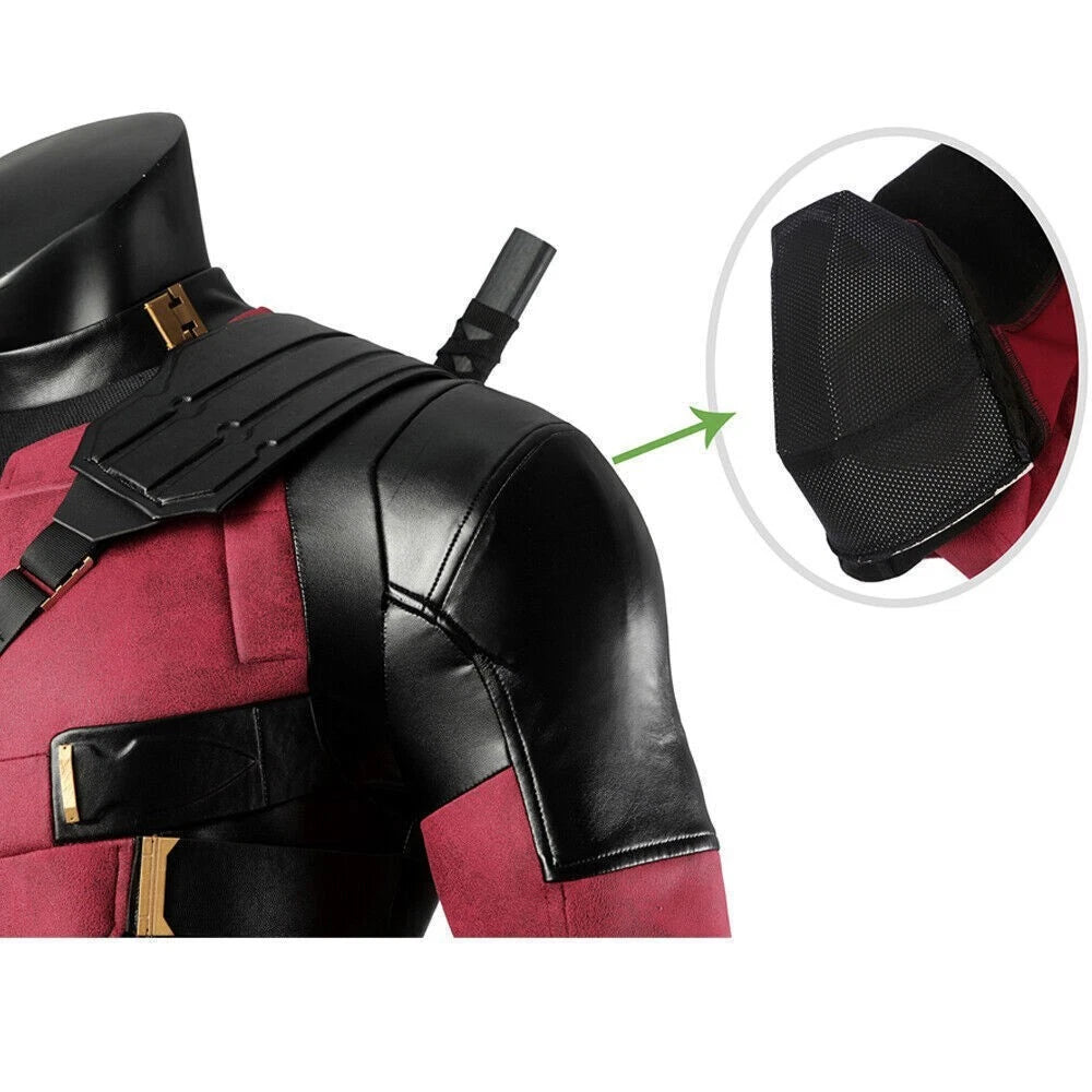 Deadpool 3 Wade Wilson Outfits Cosplay Costume Jumpsuit Mask Full Suits Custom 07FC0E-D4 - KOEEK
