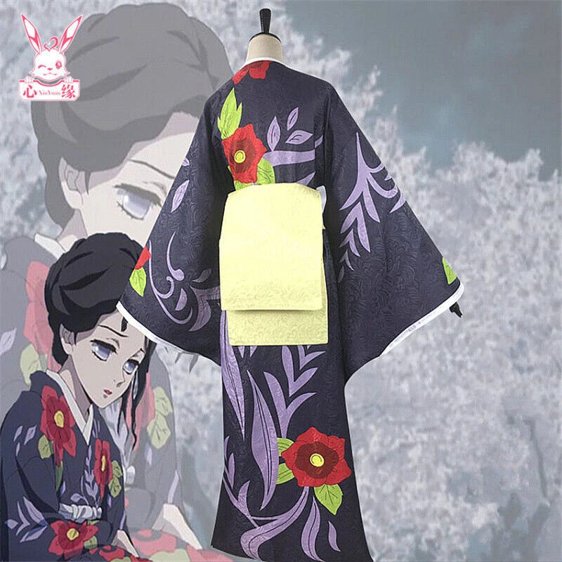 Demon Slayer Tamayo Women Girl Anime Cosplay Costume Kimono Cloak Suit Halloween 07FC0E-D4 - KOEEK