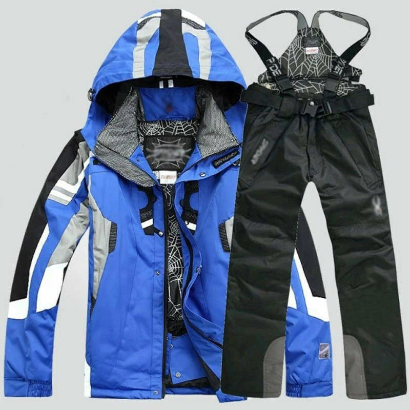 Men's Winter Ski Suit Jacket Waterproof Snowboard Snowsuits Pants Set 07FC0E-D4 - KOEEK