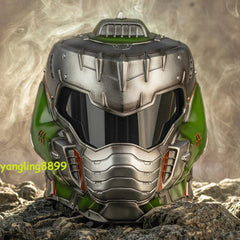 Halloween Cosplay Doom Guy Resin Helmet 1:1 Wearable Funny Roleplay Mask Gift 07FC0E-D4 - KOEEK