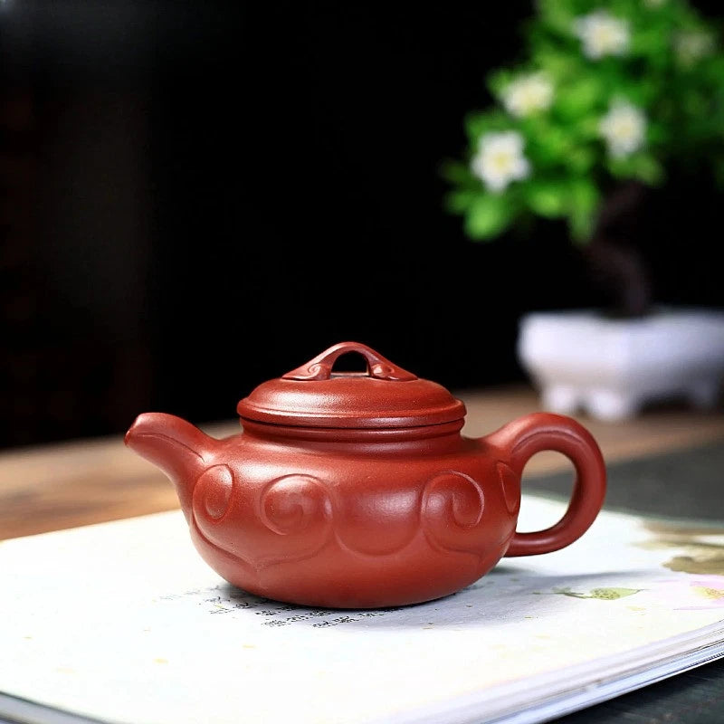 200ml Yixing Purple Clay Handmade Ruyi Teapot Kettle with Filter Kungfu Teaware 07FC0E-D4 - KOEEK