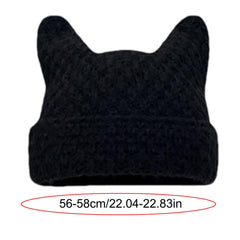 ny Cat Hat Voksen Komfortabel Myk Beanie Caps for Winter Cat Ear Beanie Hats Søt