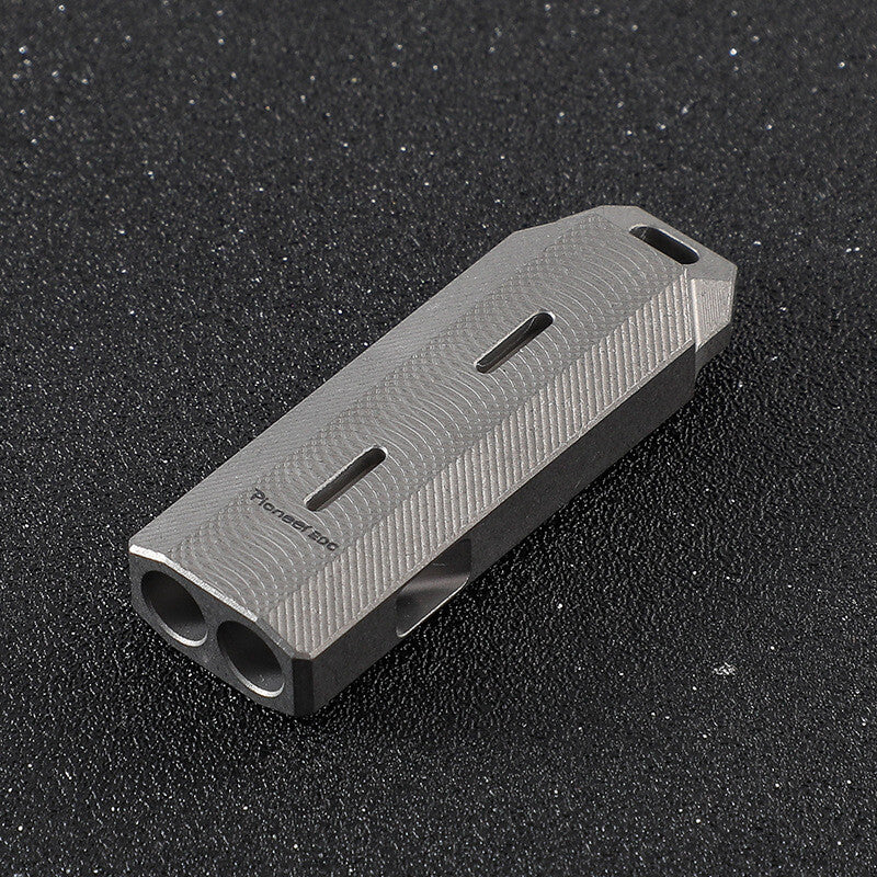 Titanium Emergency Whistle Survival Safety Whistle Double tubes Outdoor EDC Gift 07FC0E-D4 - KOEEK